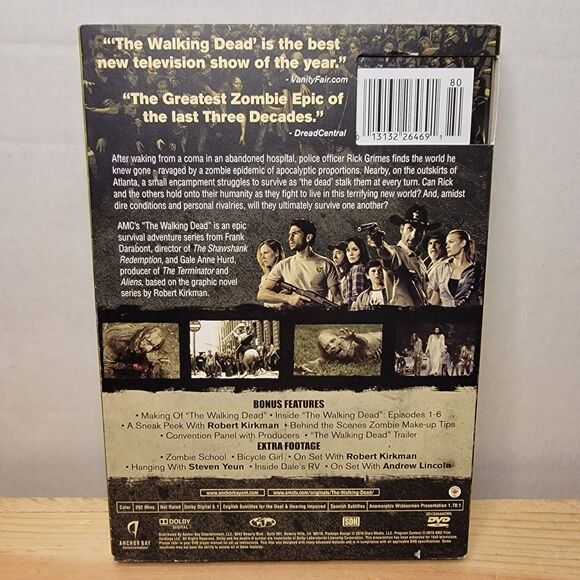 DVD The Walking Dead Complete First Season w/ outter sleeve - Picture 2 of 3